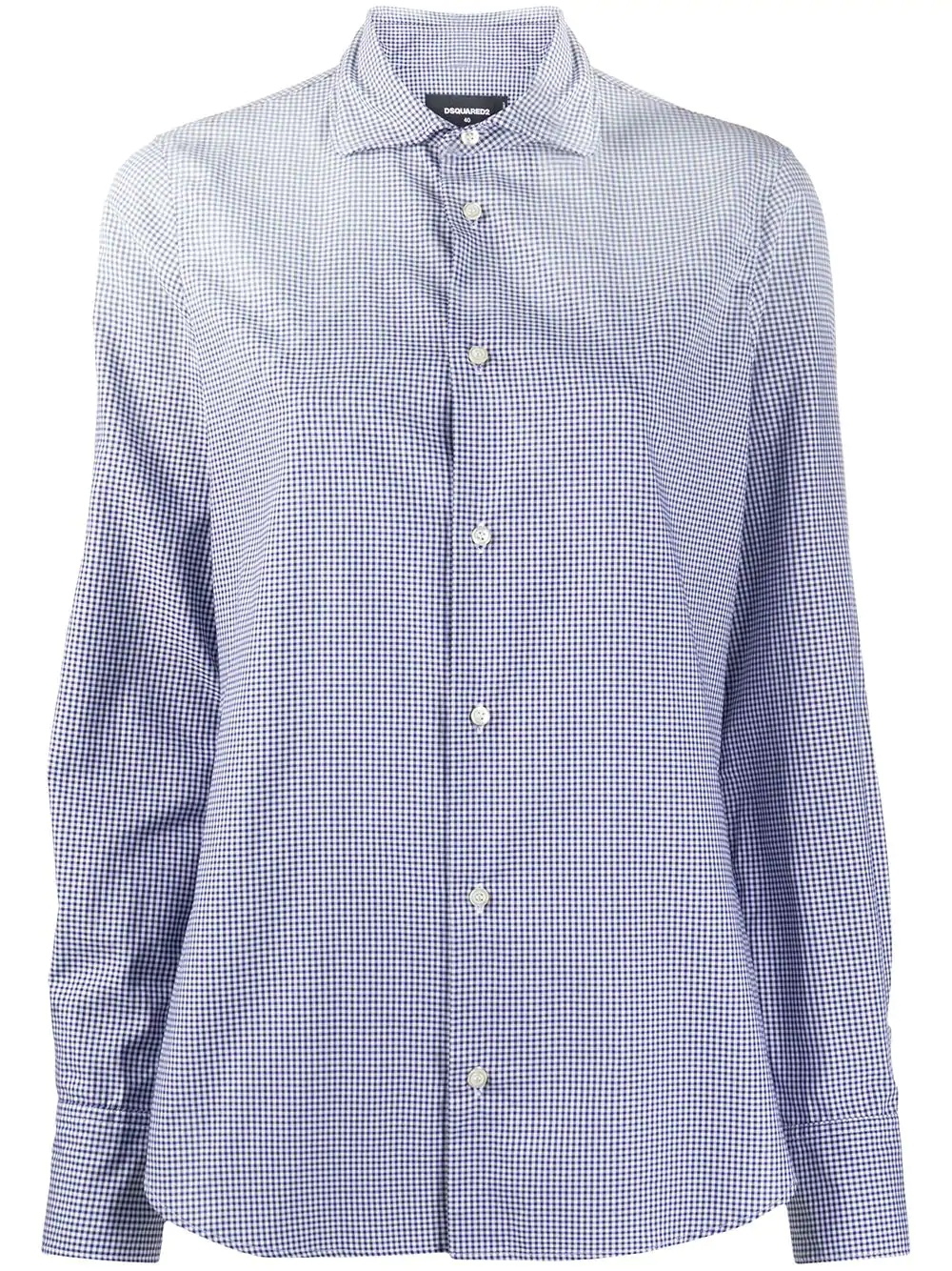 ombré-effect gingham shirt - 1