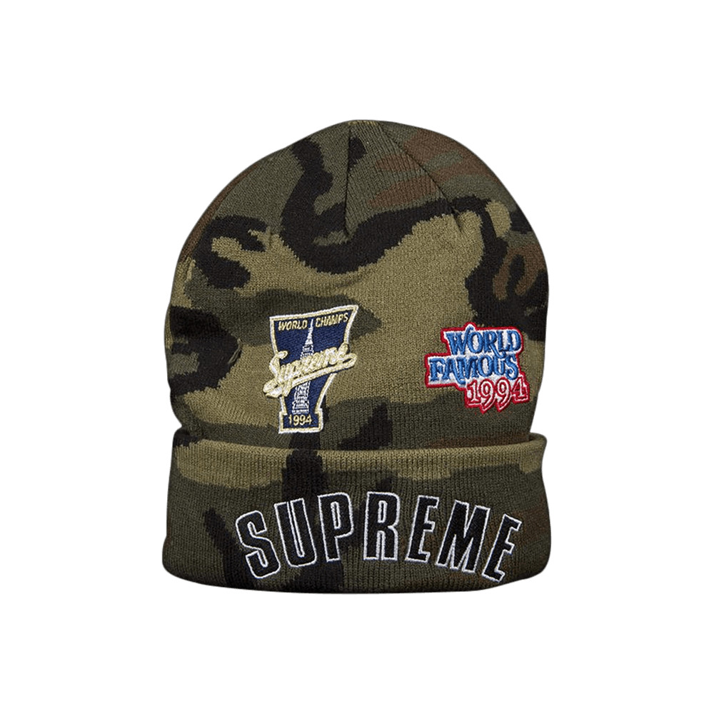 帽子 Supreme New Era Blackletter Beanie Camo Supreme New Era Blackletter Beanie 'Woodland Camo'