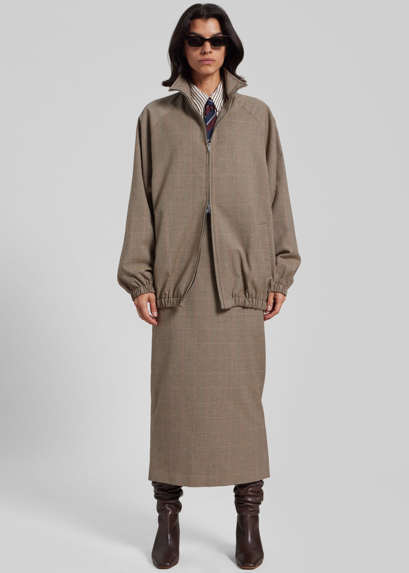 Baxter Houndstooth Track Jacket - Beige 7