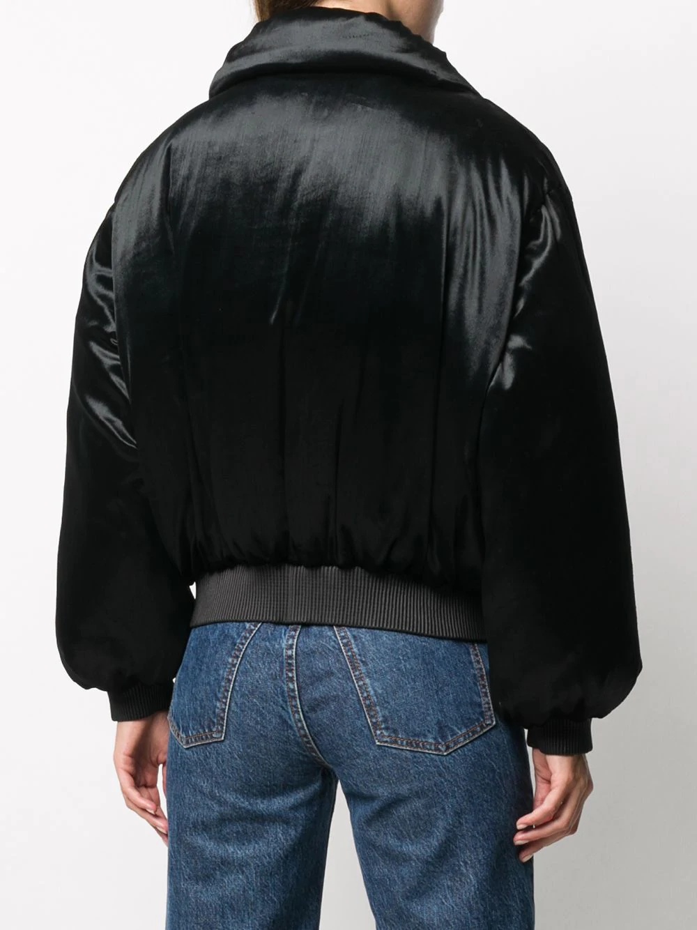 padded satin bomber jacket - 4