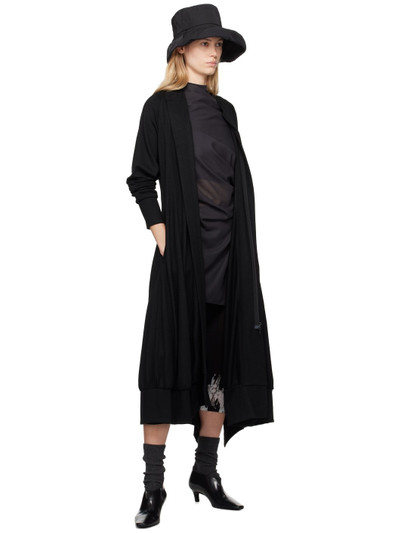 Yohji Yamamoto Black R-Track Maxi Dress outlook