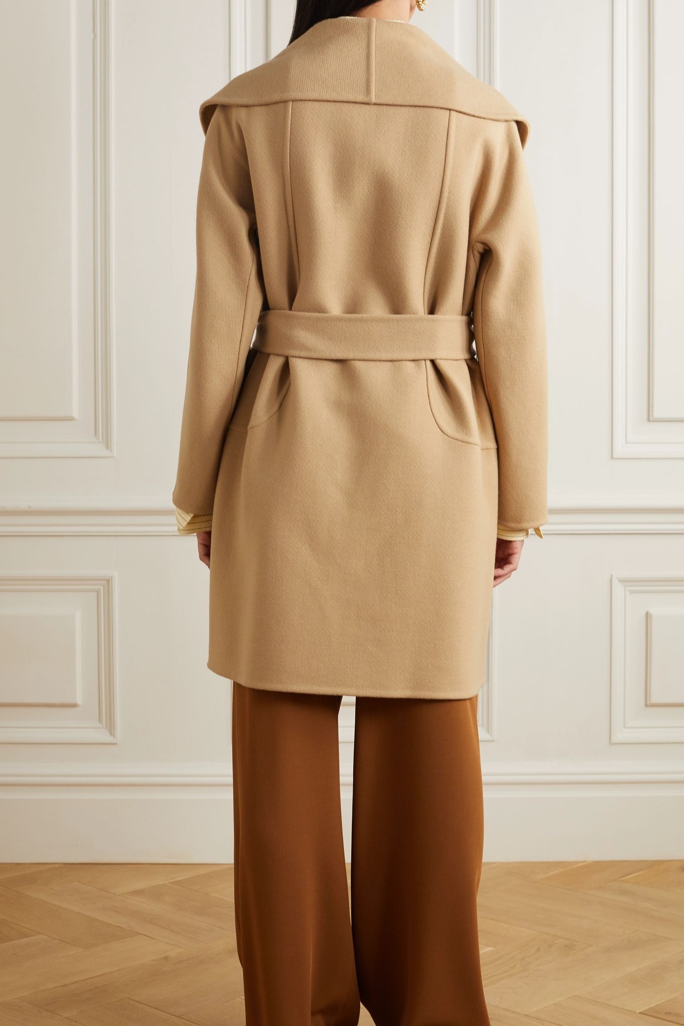 Maddy belted wool-blend coat - 4