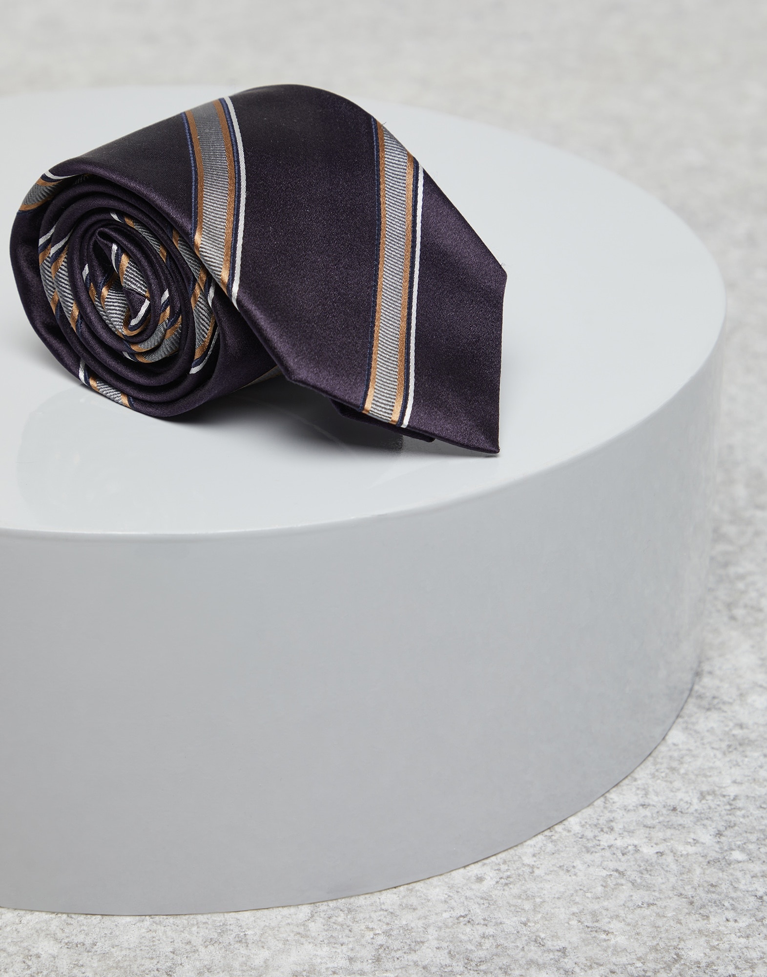 Silk textured stripe tie - 2