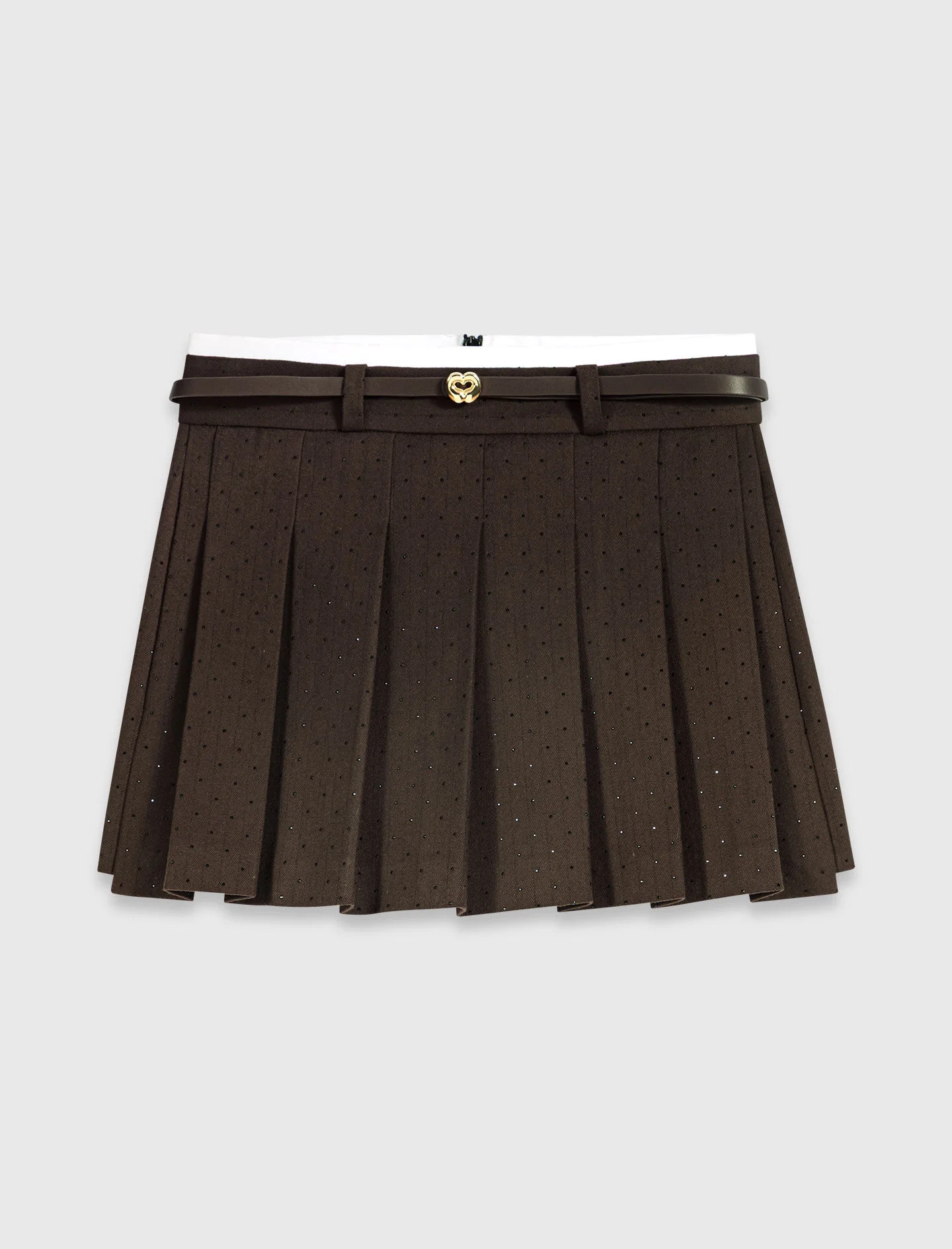 Rhinestone tailored skort - 1
