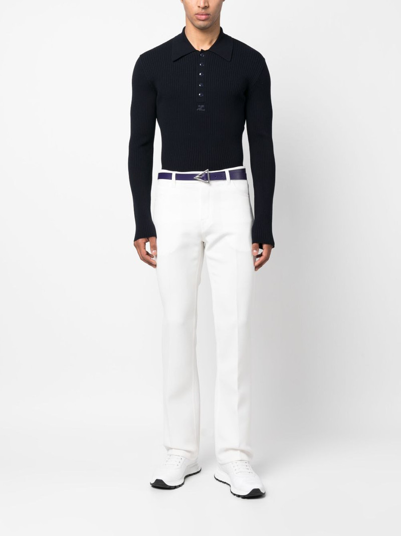 courrèges bootcut twill tailored trousers outlook