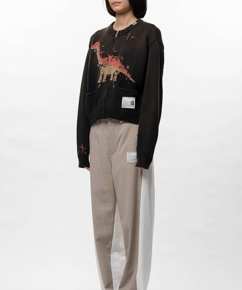 Dinosaur Jacquard Knit Cardigan 7