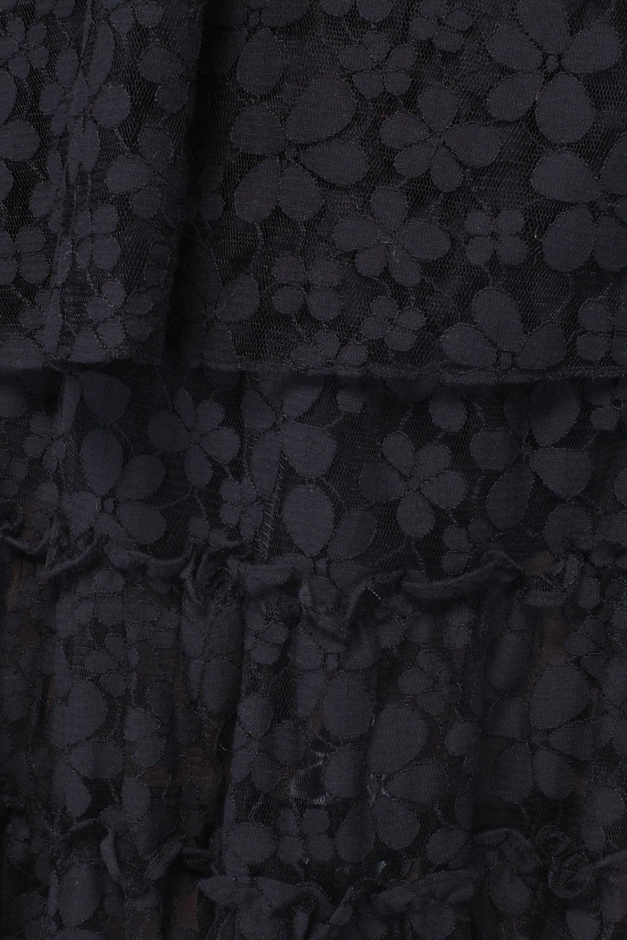 Anna Sui Shadow Blossom Tulle Tiered Petticoat Skirt in Black at Nordstrom - 5