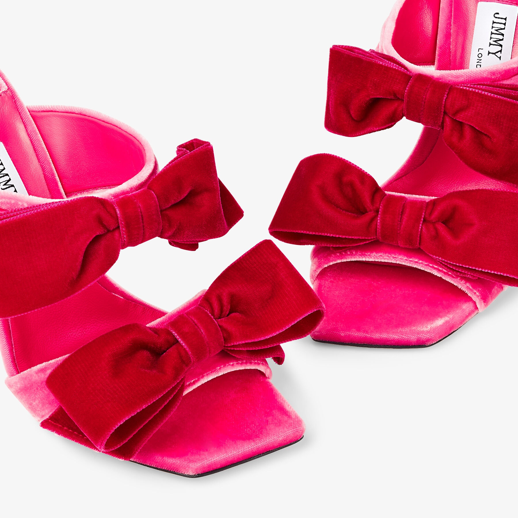 Flaca Sandal 100
Candy Pink Velvet Sandal with Bow - 4