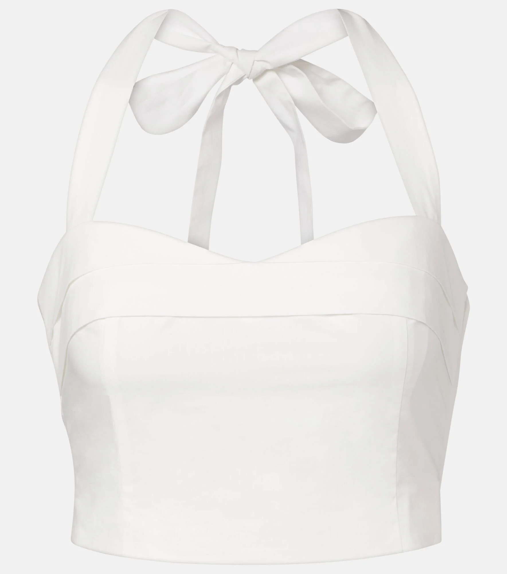 Rue halterneck cotton crop top - 1