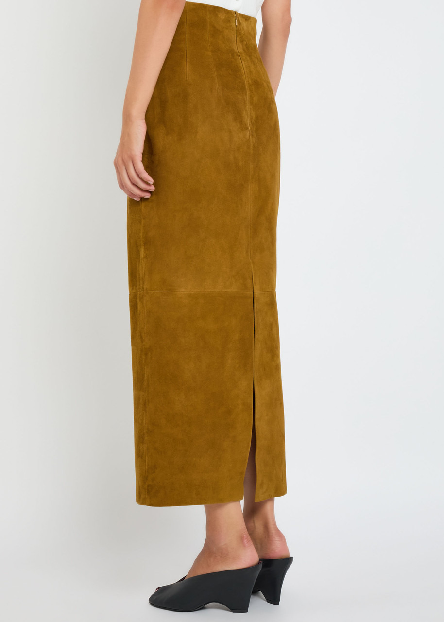 Khaite Loxley Suede Midi Skirt - 3