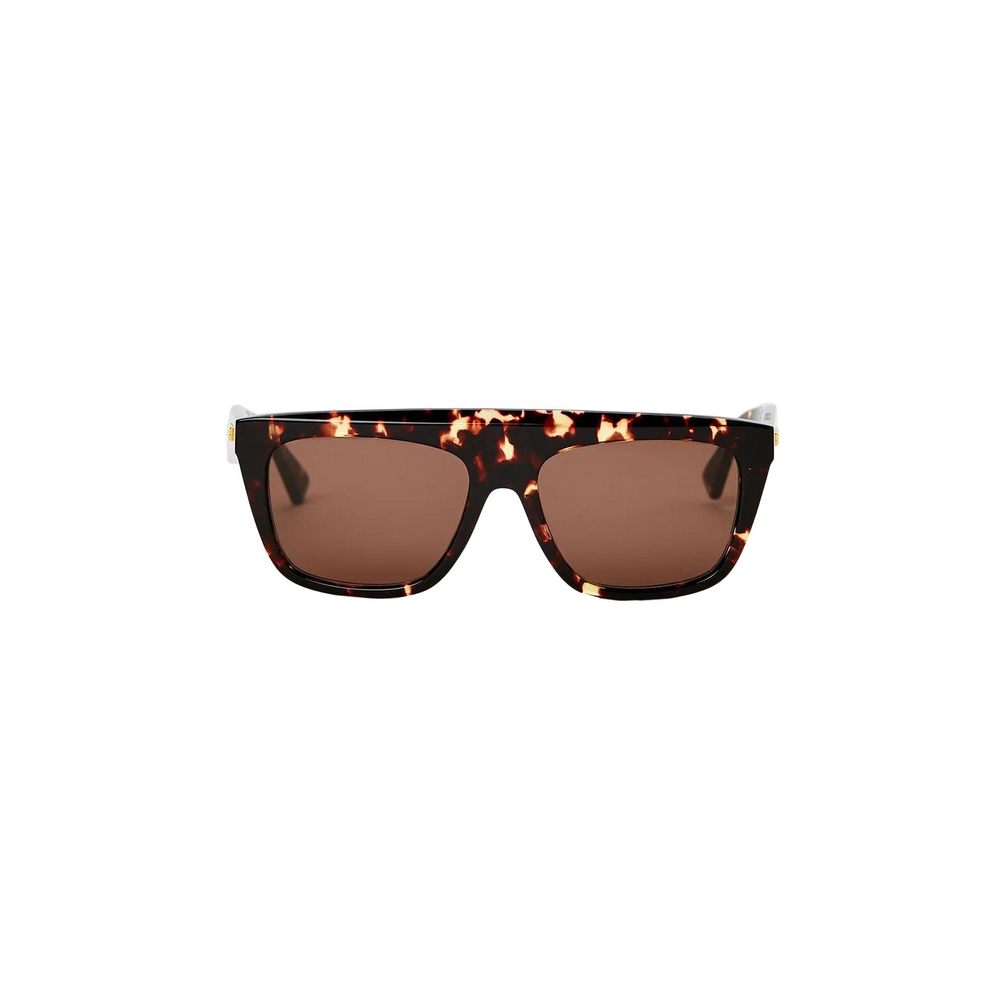 Bottega Veneta Thick Frame Tinted Sunglasses 'Brown/White' - 1