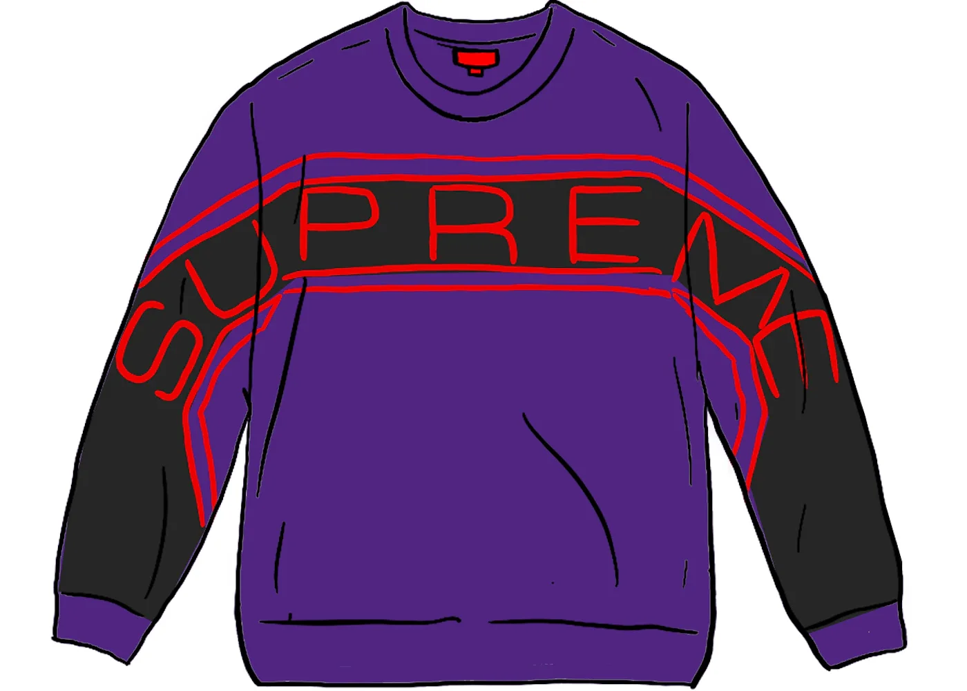 Supreme Paneled Crewneck (SS21) Purple - 1