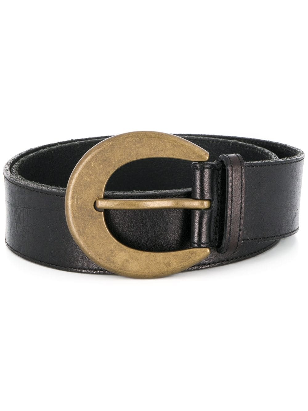 antique-effect buckle belt - 1