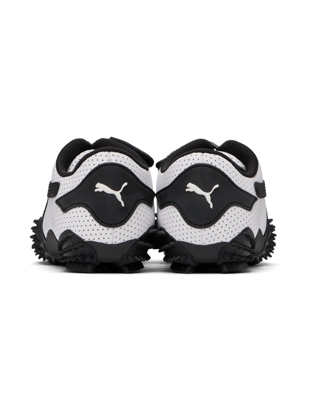 White & Black Mostro Perf Sneakers - 2