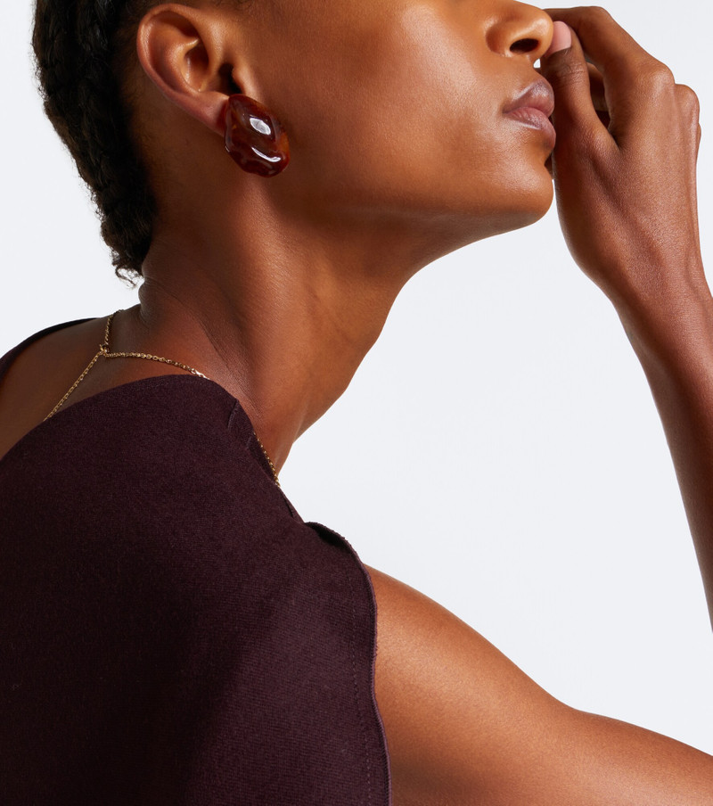 Ambra gold-plated clip-on earrings 6