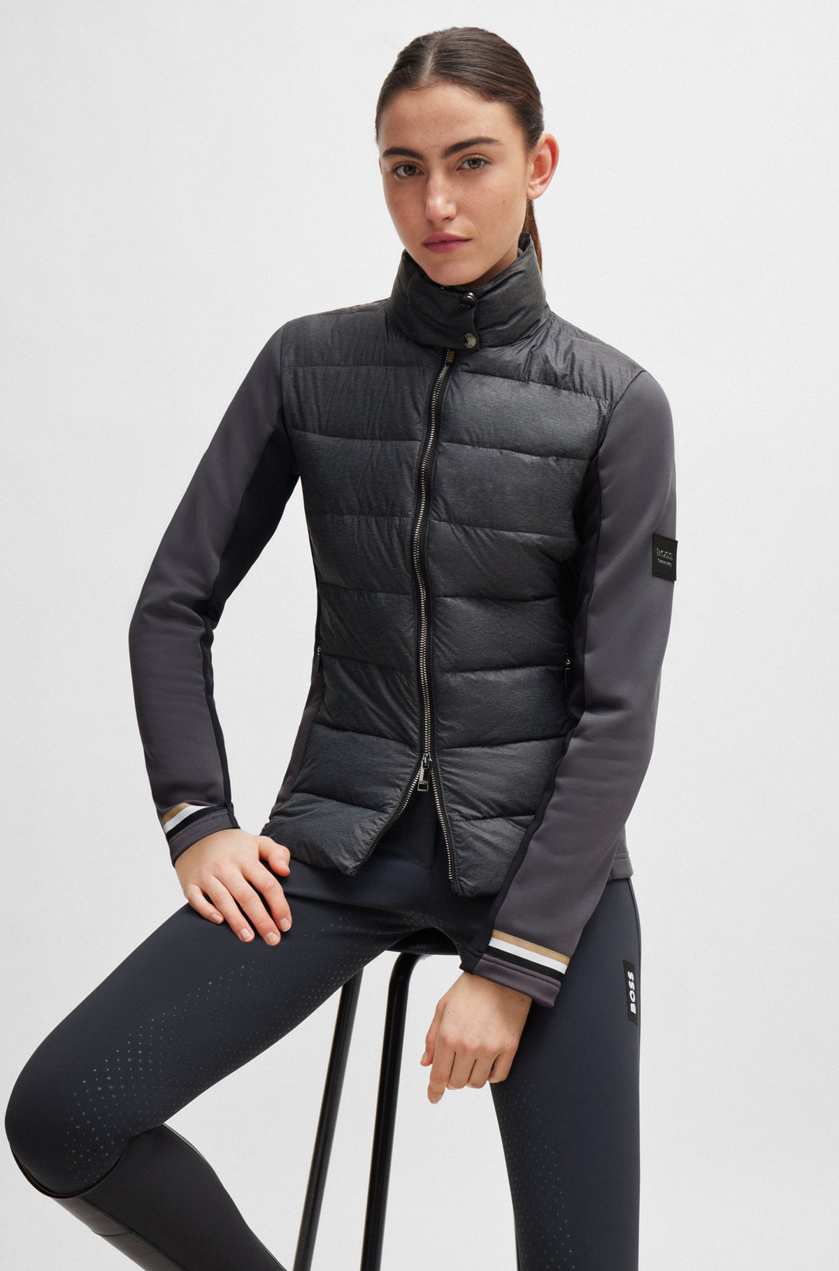 EQUESTRIAN HYBRID PUFFER JACKET WITH WATER-REPELLENT FINISH - 6
