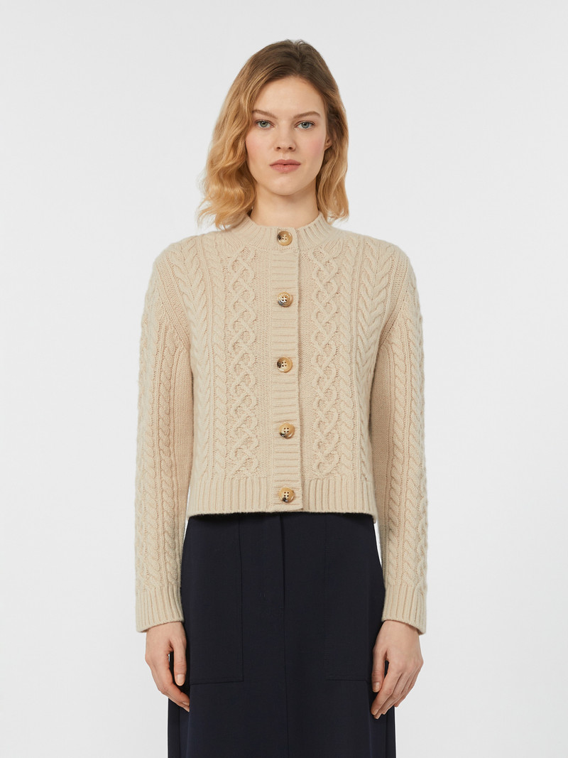ABITO Wool knit crew-neck cardigan 3