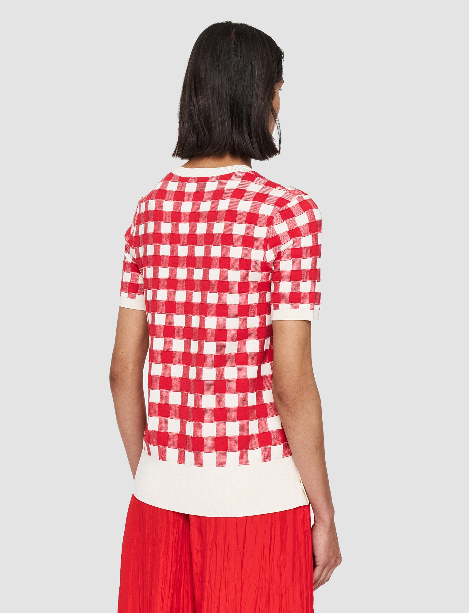 Vichy Jacquard Knitted Top - 4