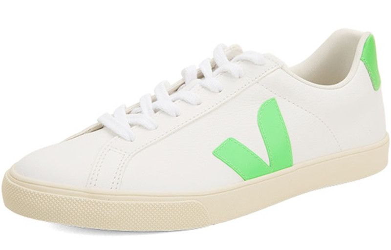 Veja Esplar Logo Chromefree 'White Neon Green' EO052571 2