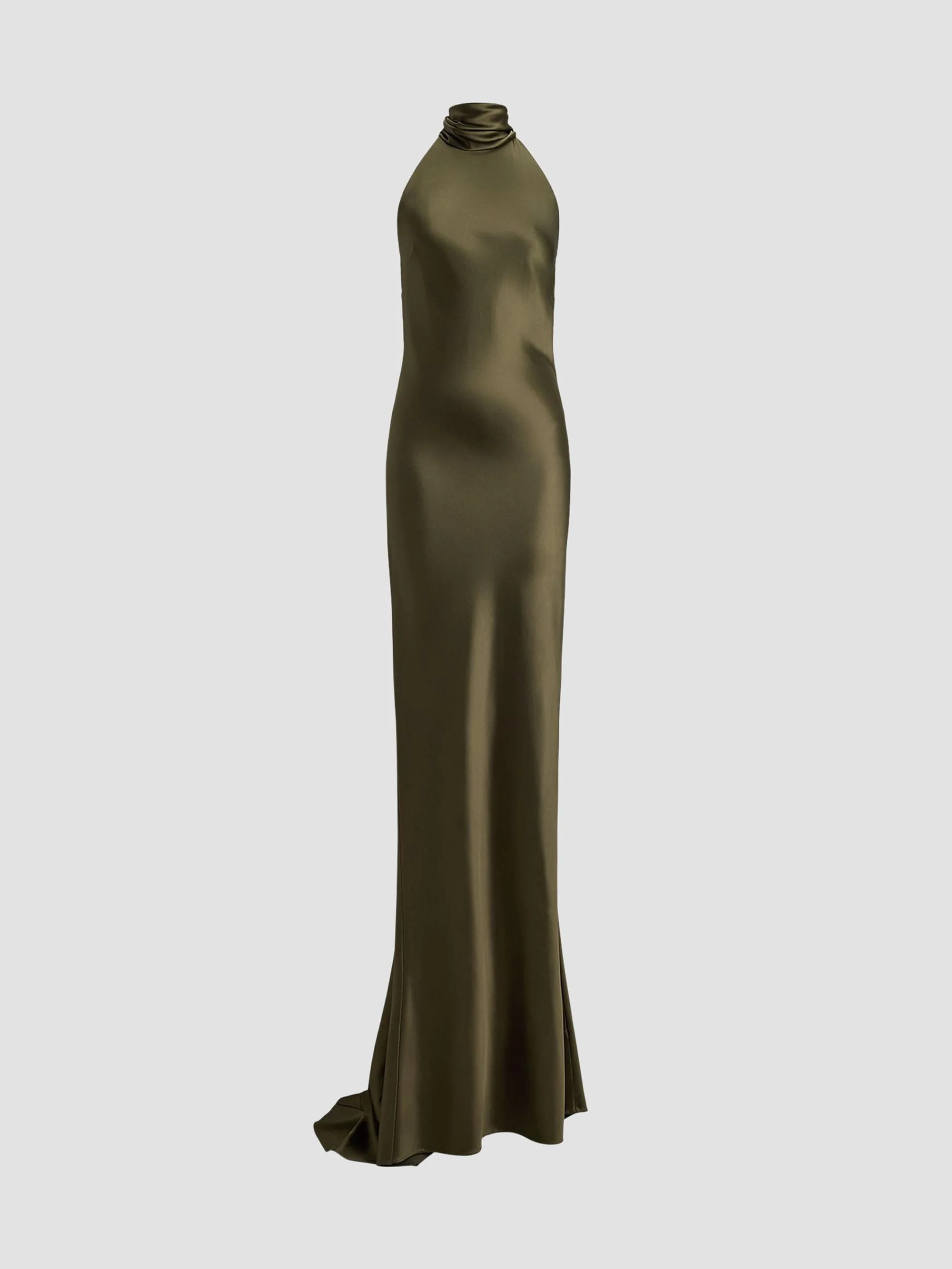 Women's Chilton Satin Column Gown - Cypress - 1