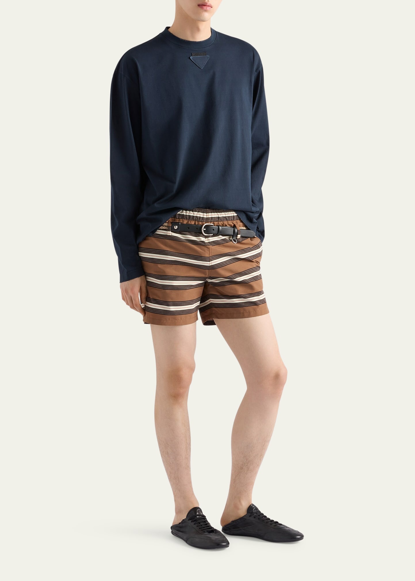 Men's Nylon Stripe Swim Trunks - 2