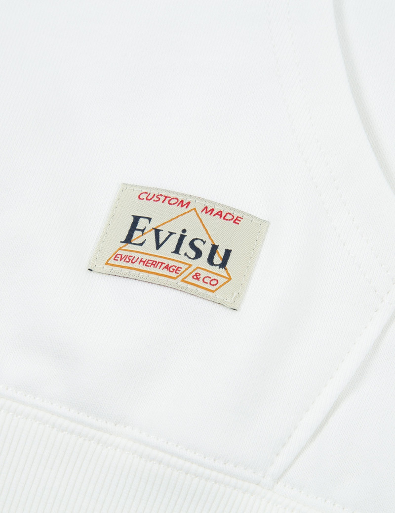 ZIP-UP DARUMA AND FORTUNE CAT PRINT HOODED SWEATSHIRT 11