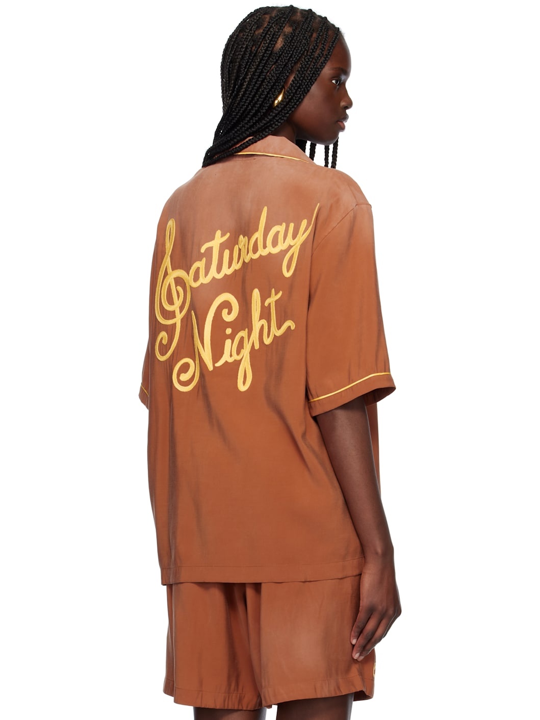 Orange Saturday Night Camp Shirt - 3