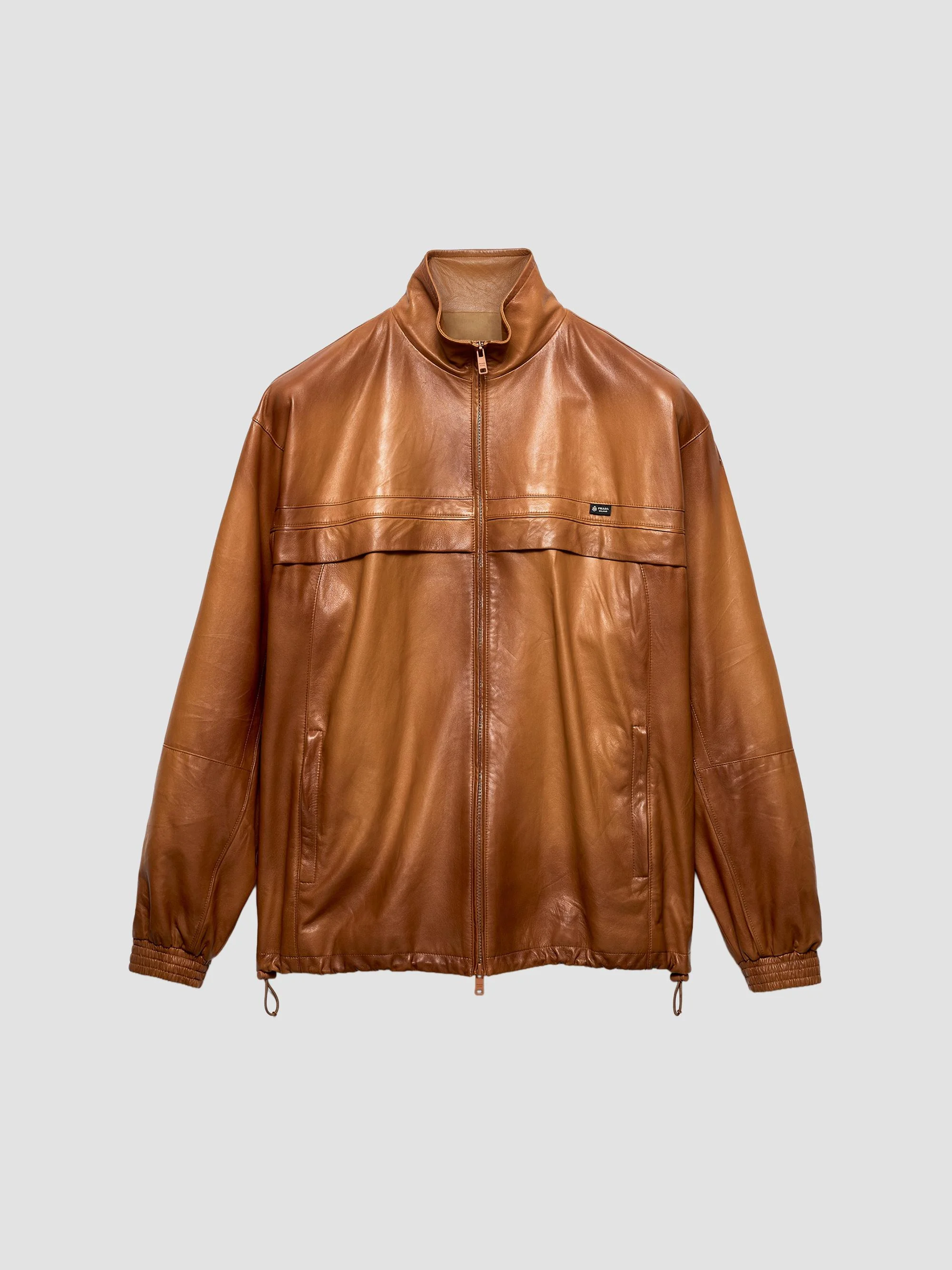 Women's Nappa Leather Jacket - Brown - 1