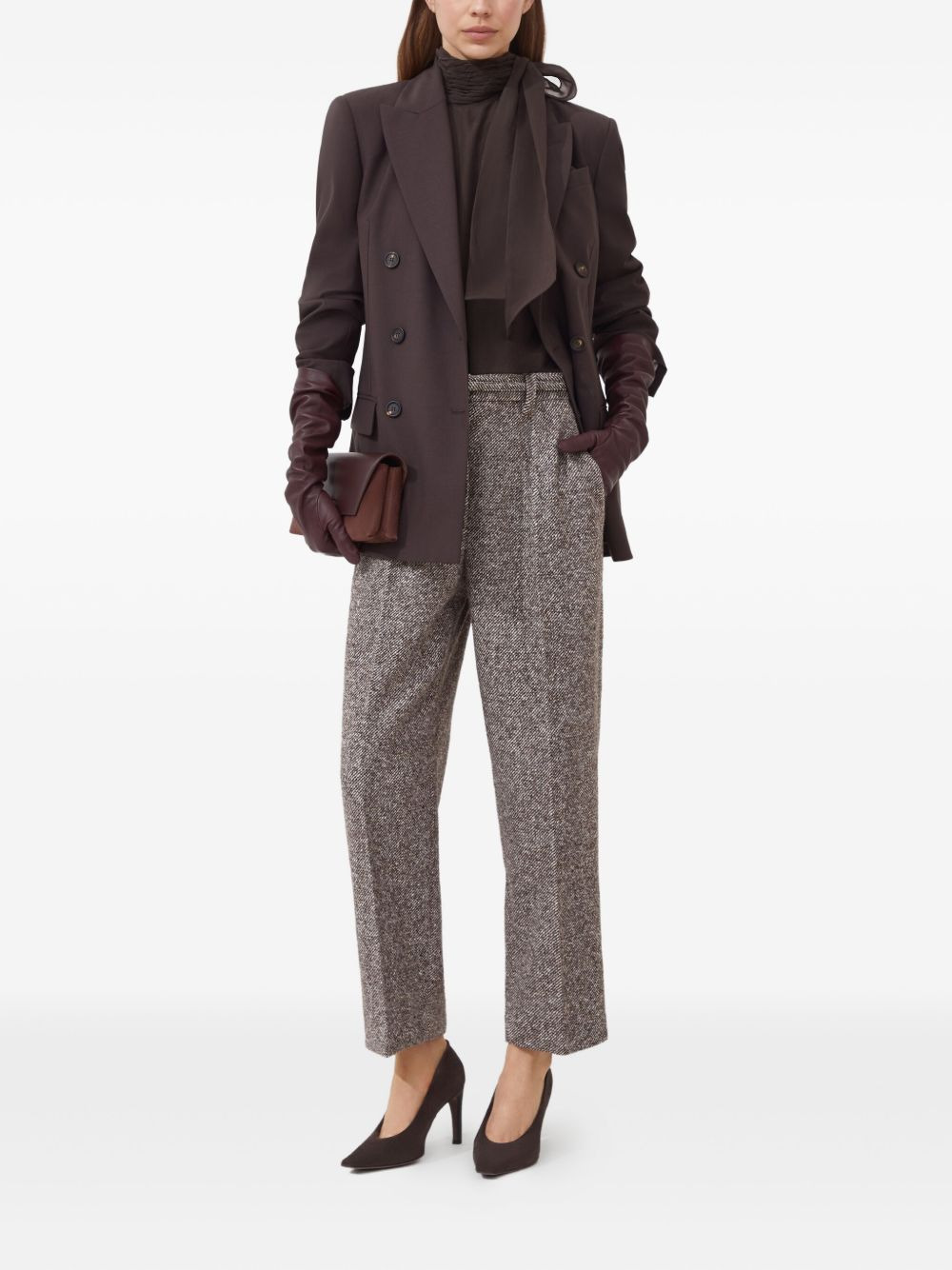 tweed belted trousers - 2