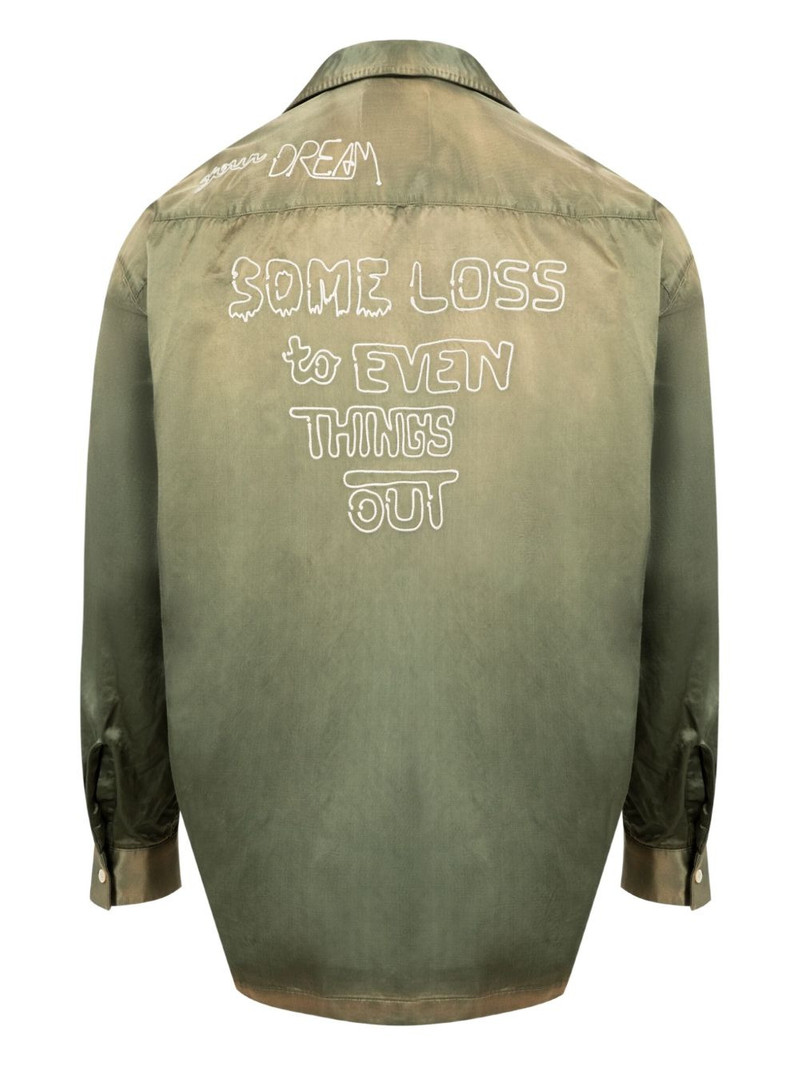 Maison MIHARAYASUHIRO Faded  satin-effect long-sleeve shirt outlook