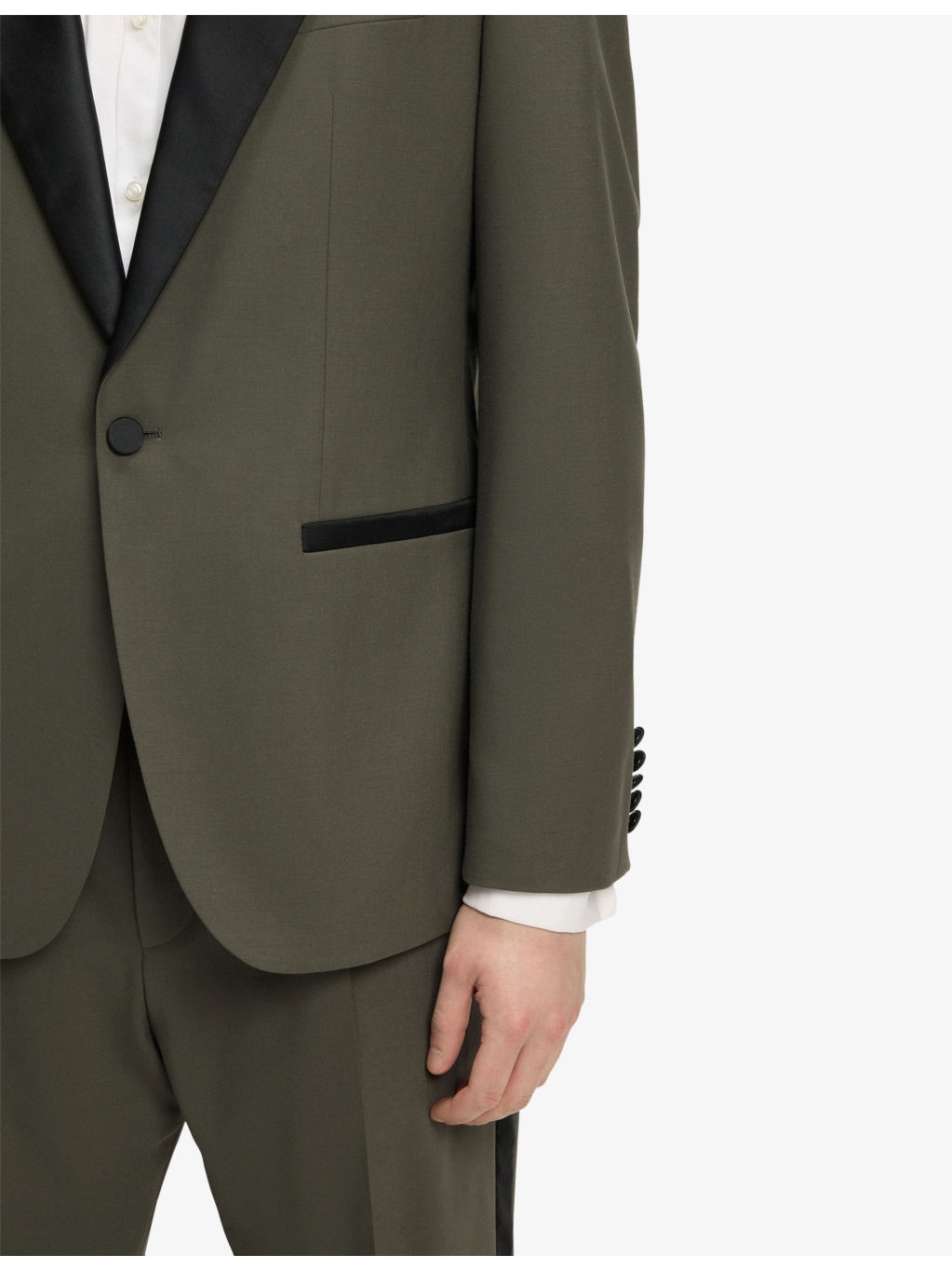 Contrast-Trim Regular-Fit Stretch Wool-Blend Suit - 6