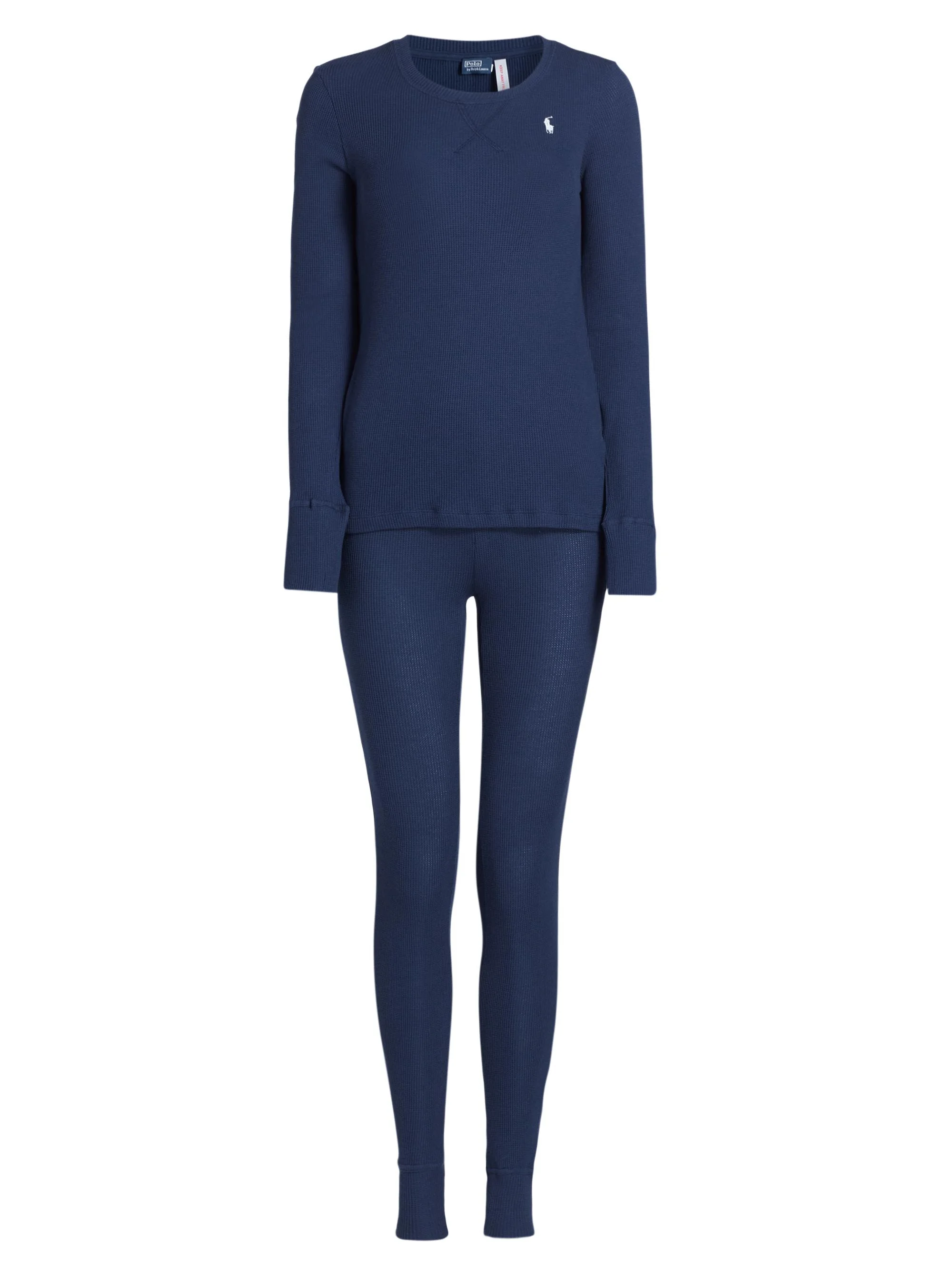 Women's Henley Shirt & Jogger Pants Set - Navy - 1