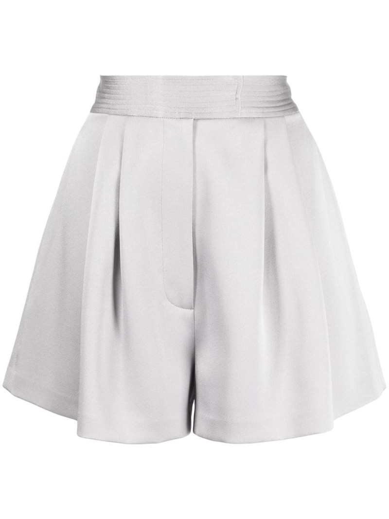 pleated high-waisted shorts 1