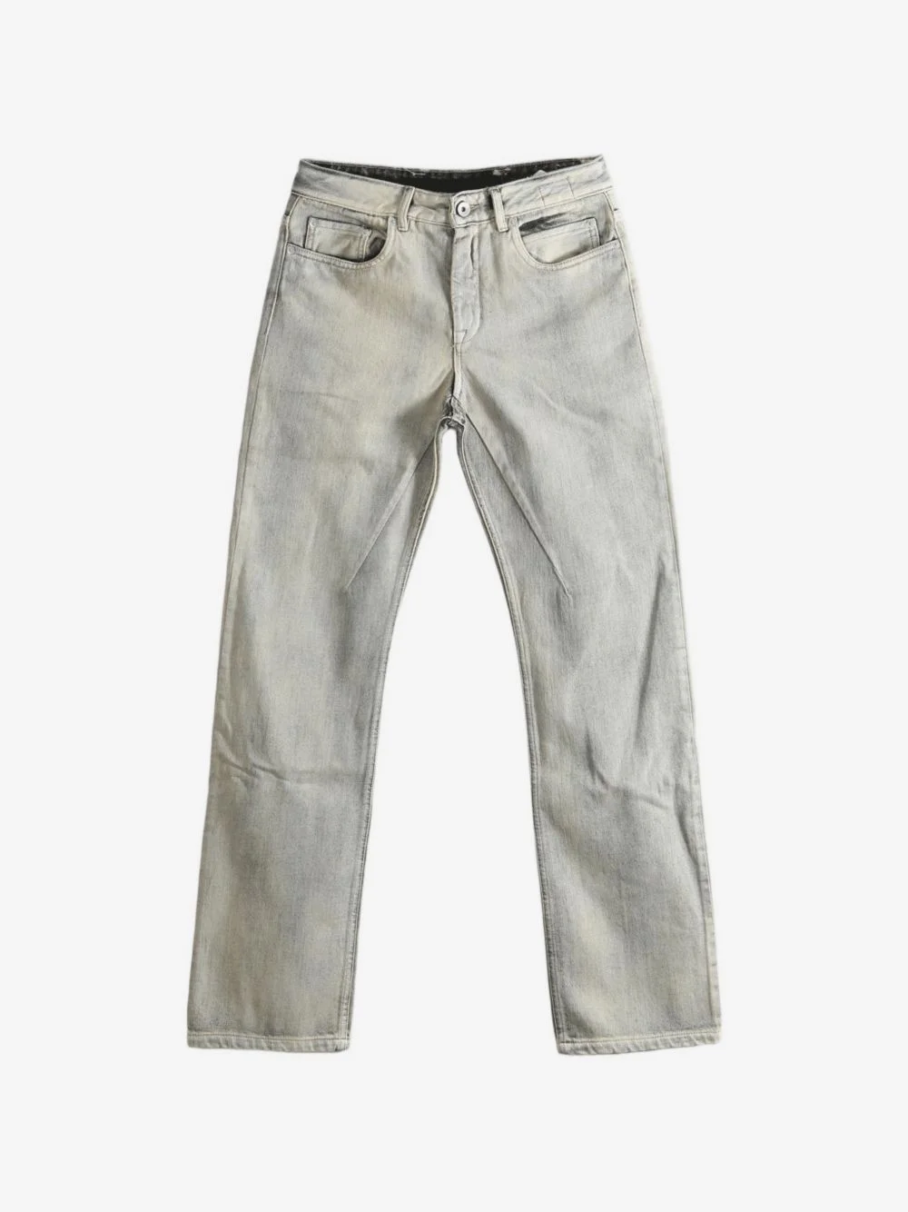 faded straight-leg jeans - 1