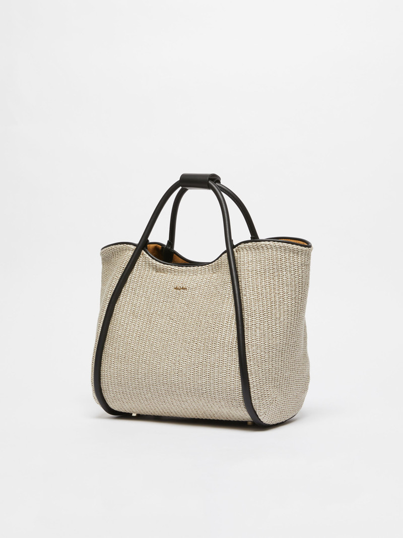 Max Mara MARINESSTRAW Woven straw tote bag outlook