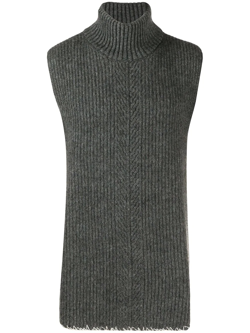 sleeveless roll neck jumper - 1