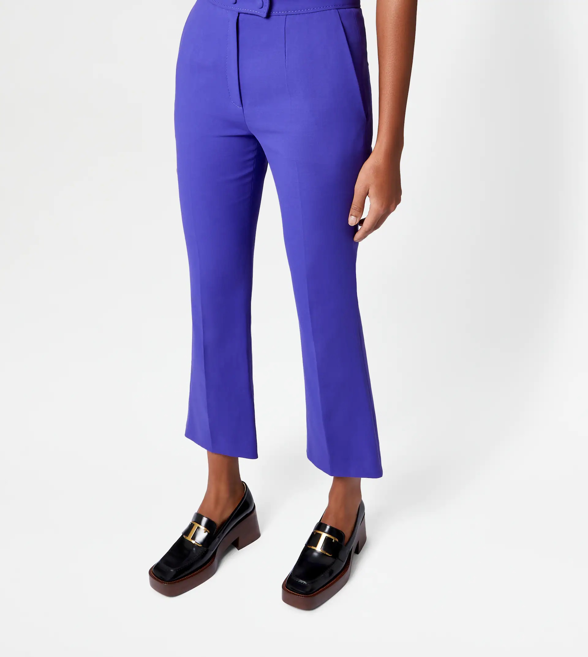 TRUMPET-SHAPED TROUSERS - VIOLET - 6