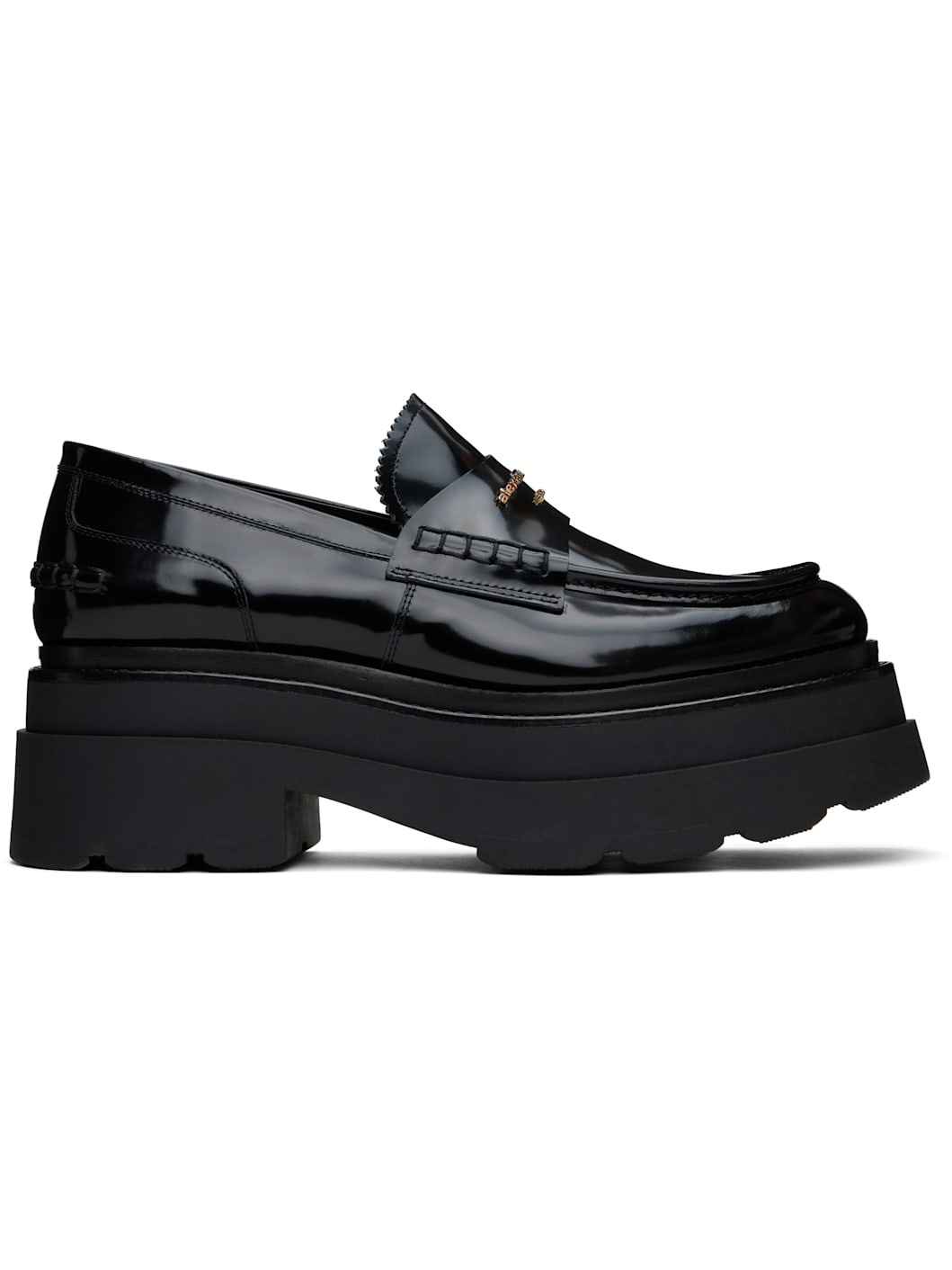 Black Carter Platform Loafers - 1