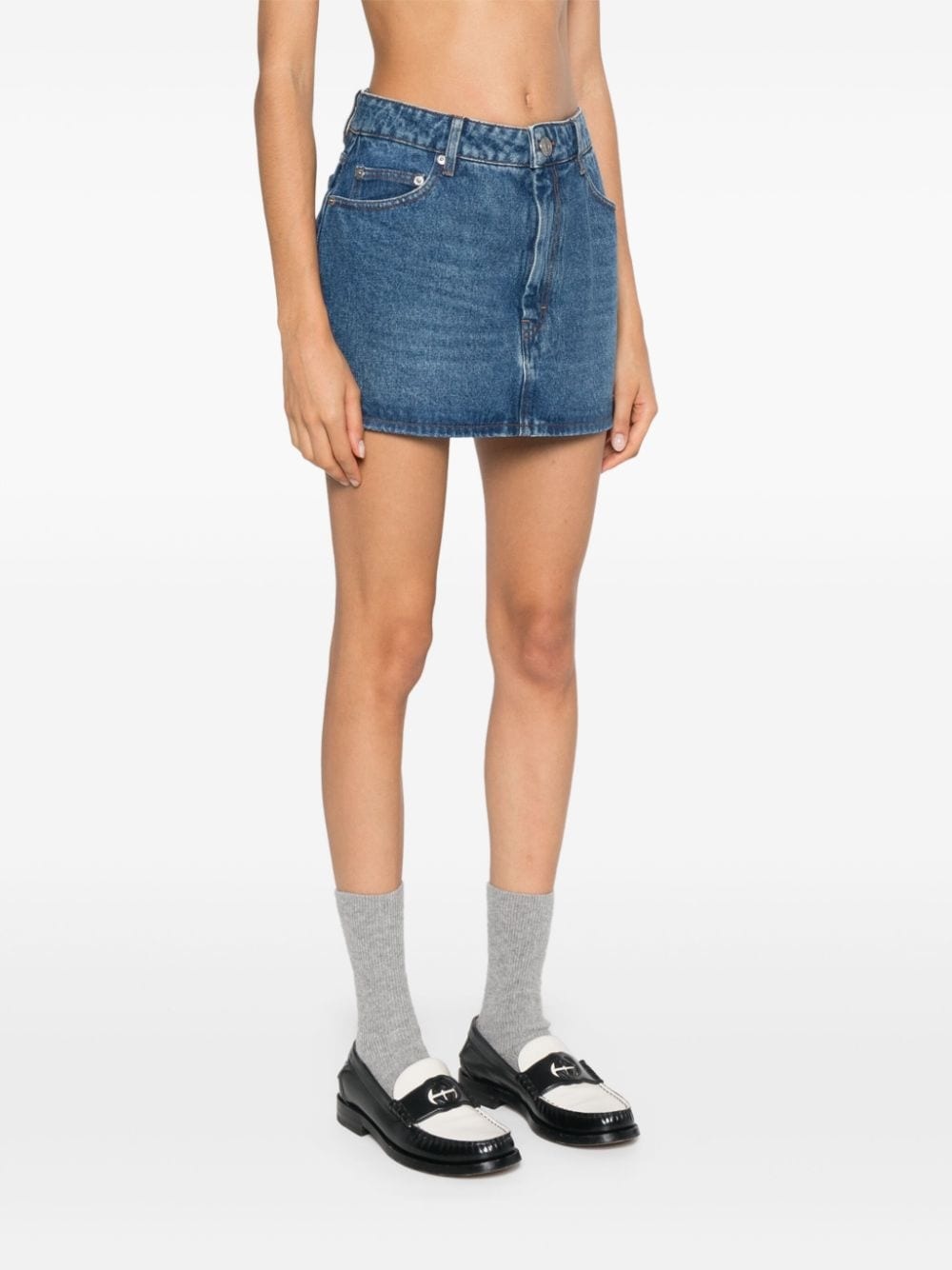 denim mini skirt - 5
