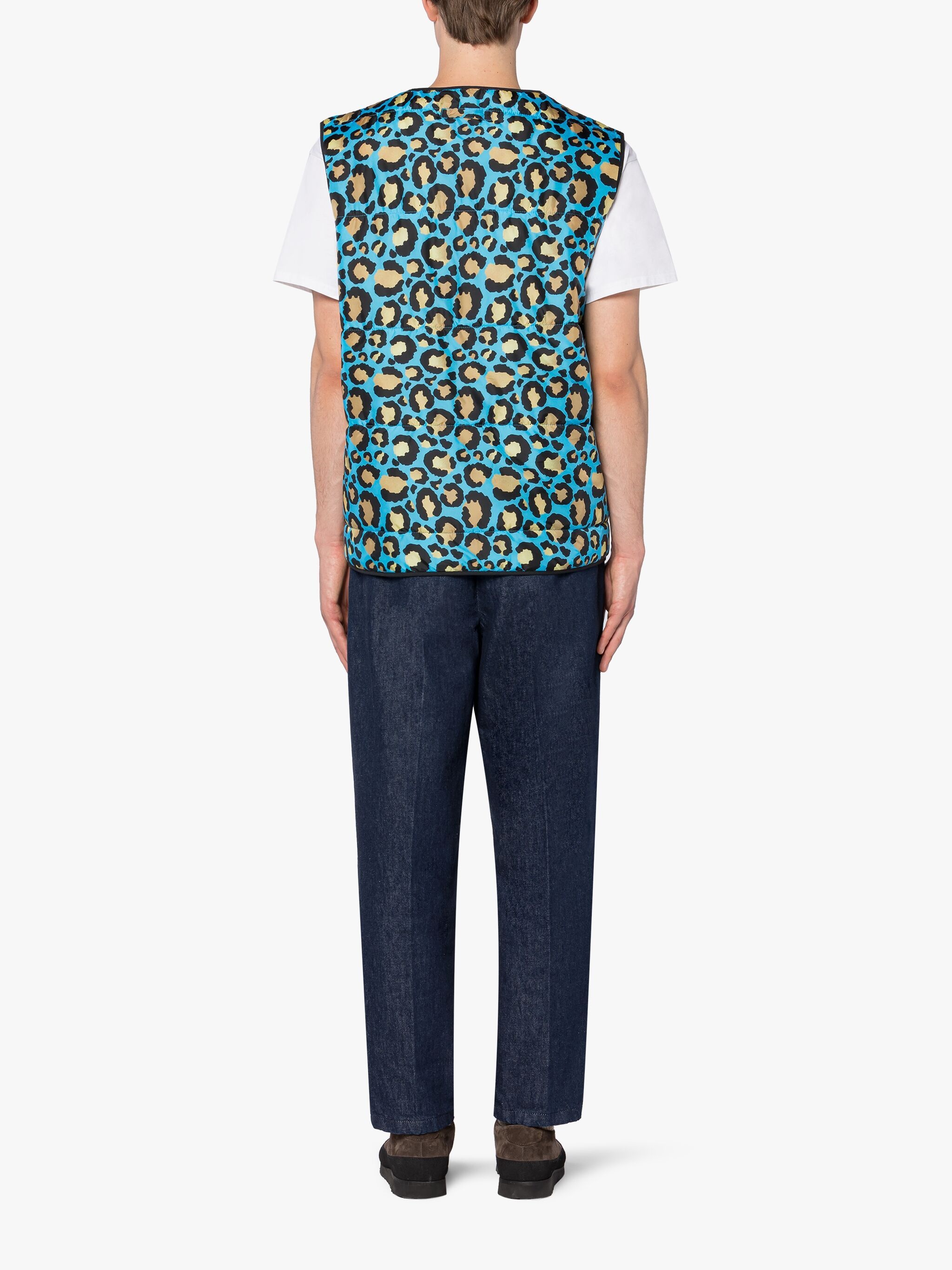 FOUR SEASON BLUE LEOPARD NYLON GILET - 3