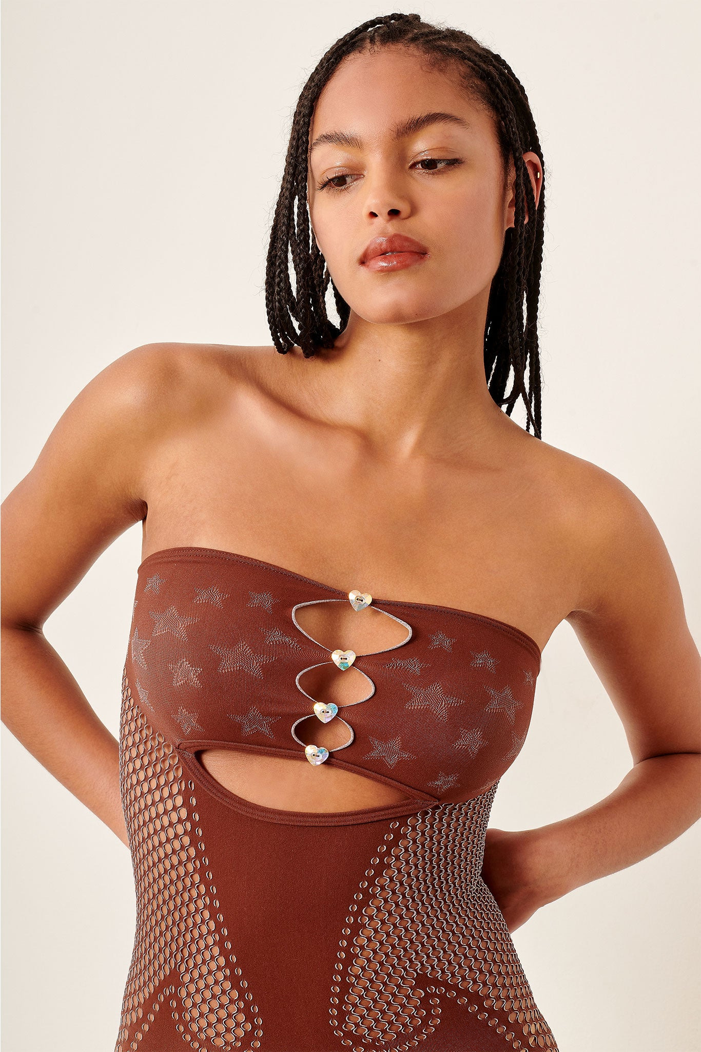ROXIE DRESS OLD MONEY BROWN - 3