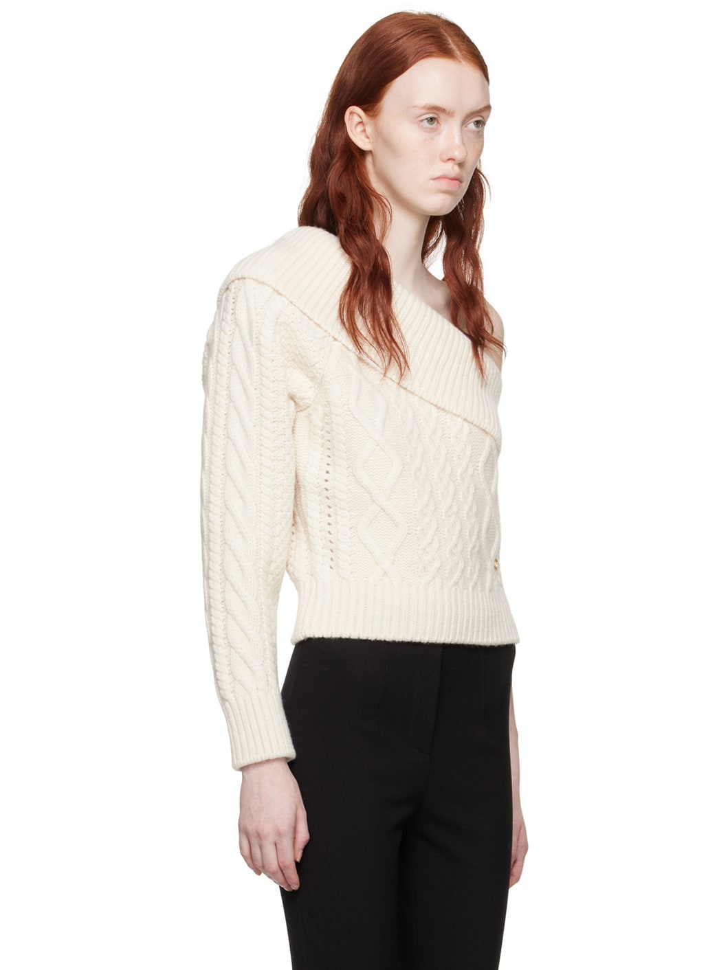 Off-White Single-Shoulder Sweater - 2