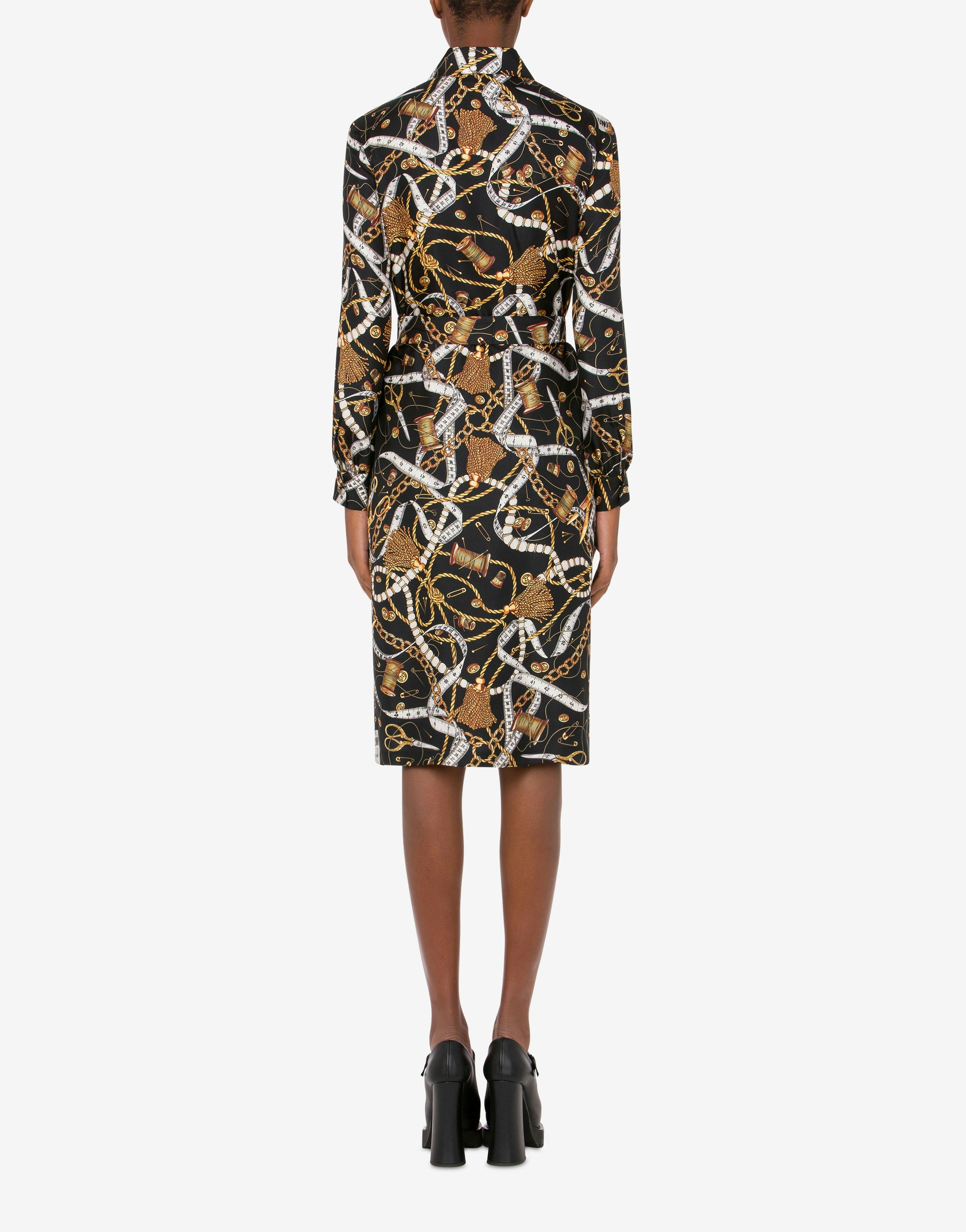 ALLOVER SARTORIAL SILK TWILL DRESS - 3