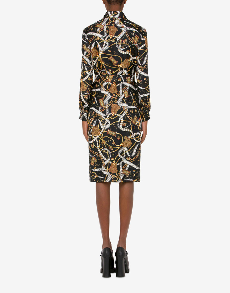 ALLOVER SARTORIAL SILK TWILL DRESS 3