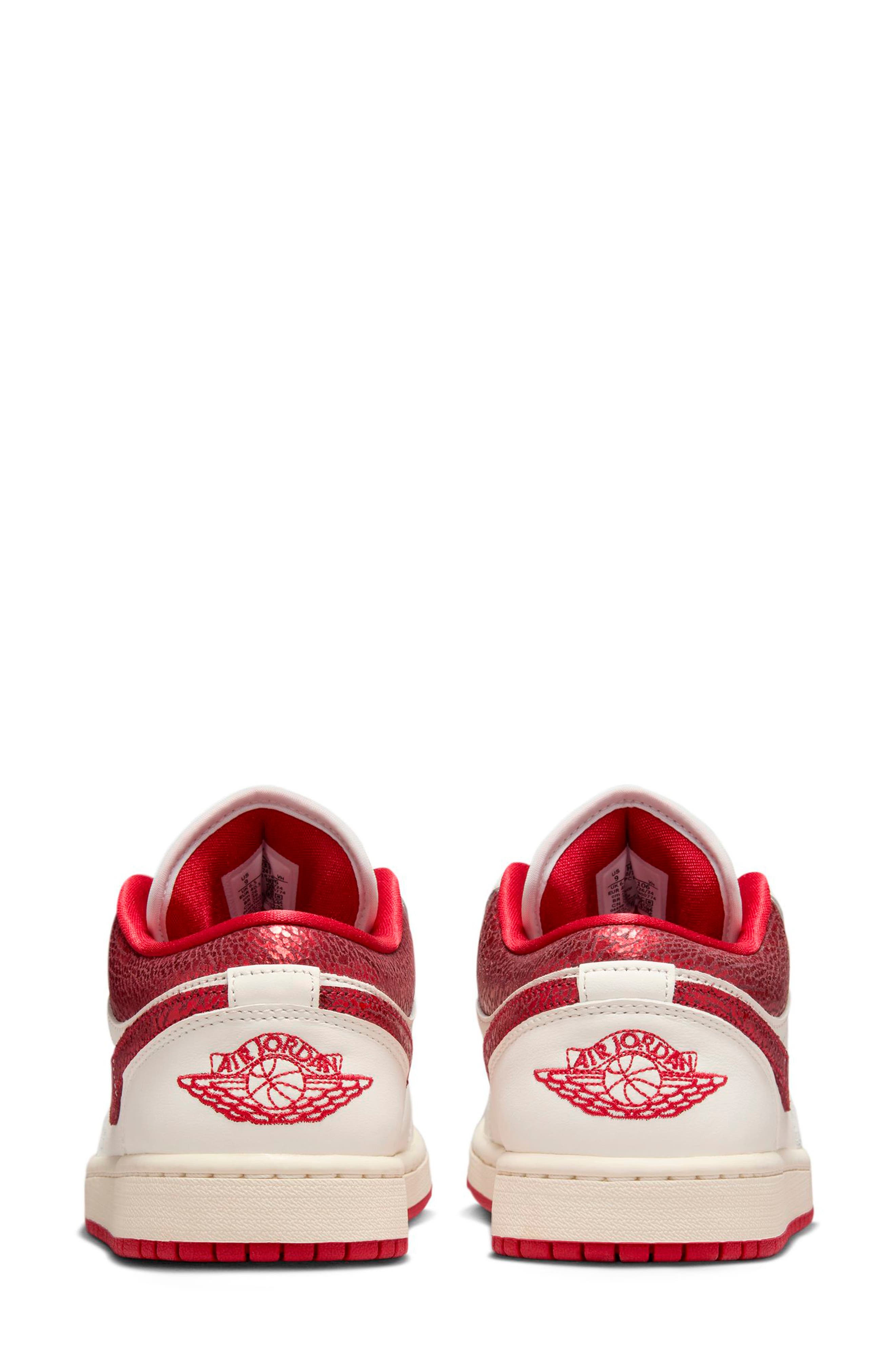 Air Jordan 1 Low SE Sneaker in Sail/Varsity Red/Team Red at Nordstrom - 5