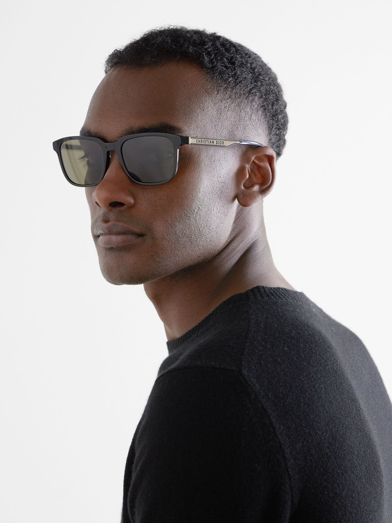 Dior DiorTag SU Square-Frame Acetate and Gold-Tone Sunglasses Black outlook
