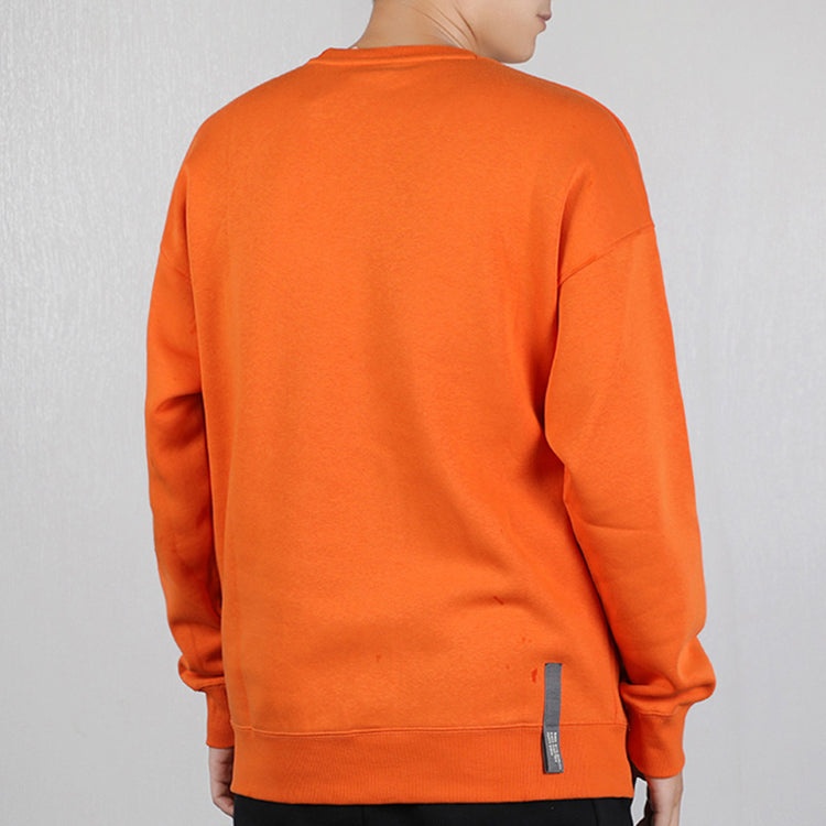 PUMA Alphabet Logo Printing Fleece Lined Round Neck Orange 597200-17 - 5