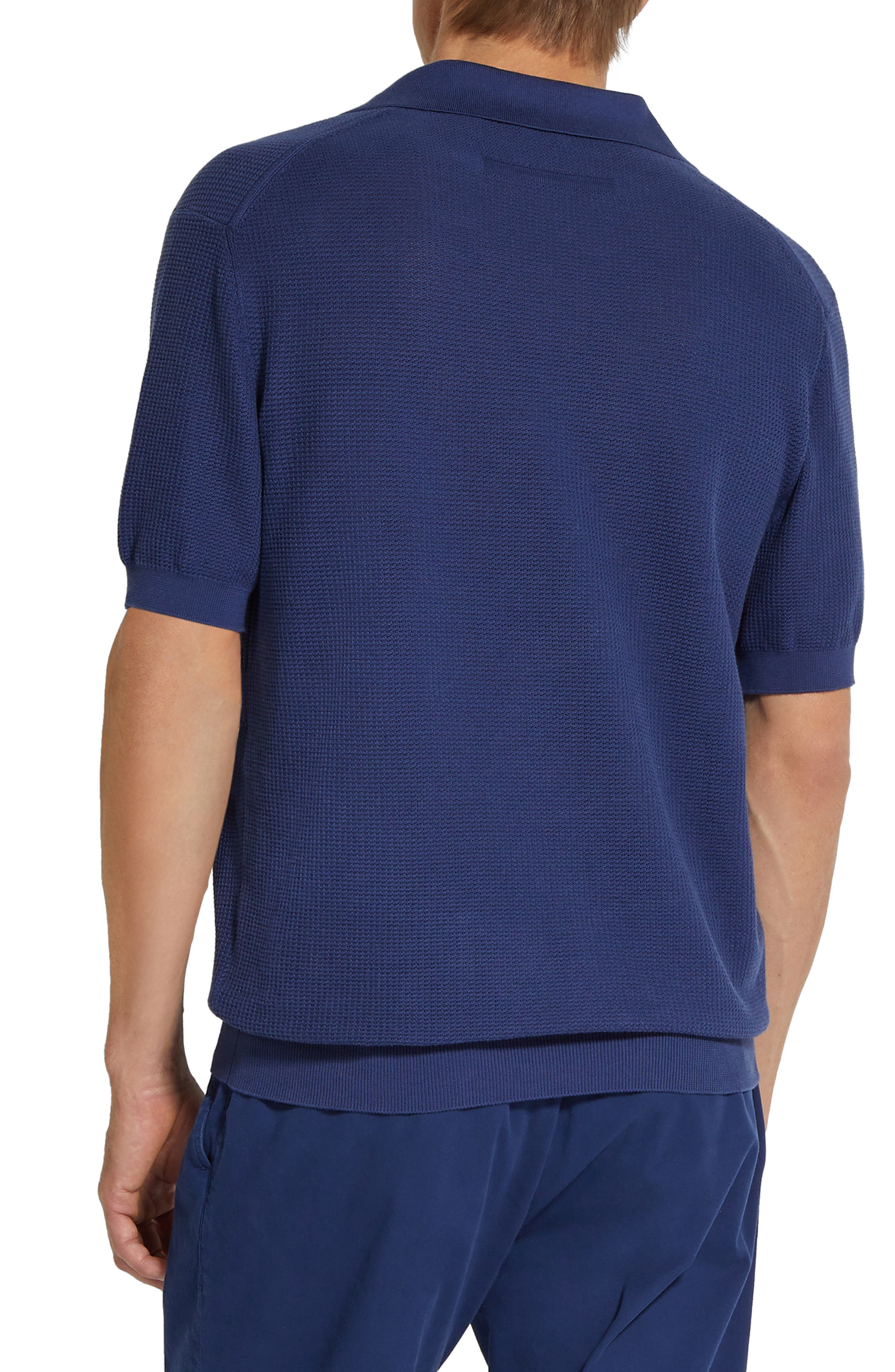 Premium Cotton Waffle Stitch Polo Sweater - 2