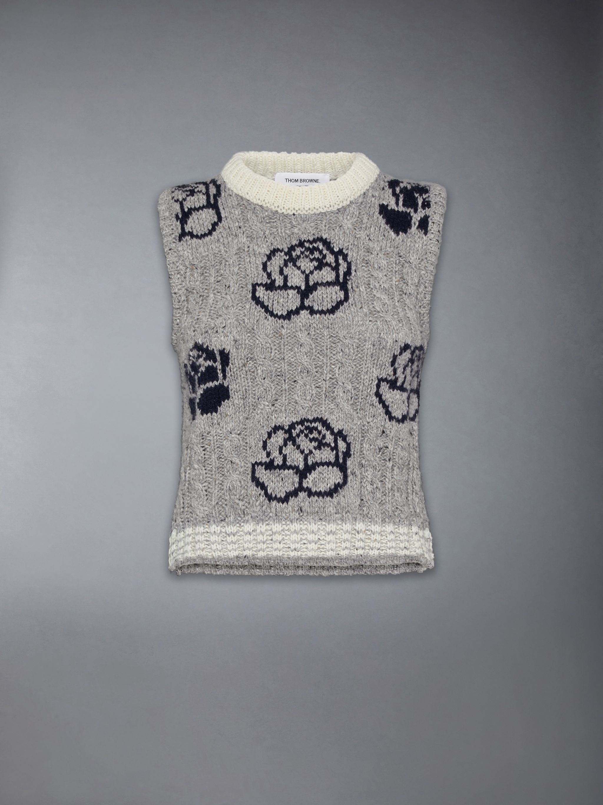 Donegal Cable Check and Rose Cropped Shell Top - 7