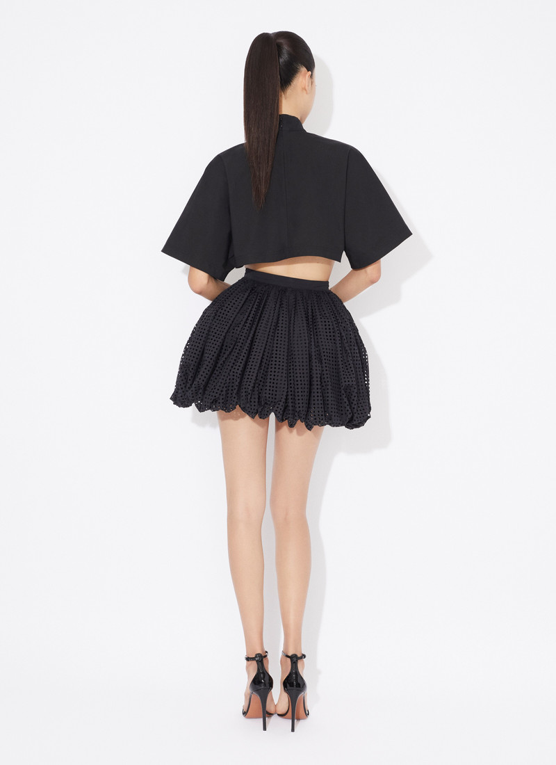 Alaïa BUBBLE SKIRT IN PERFORATED POPLIN outlook